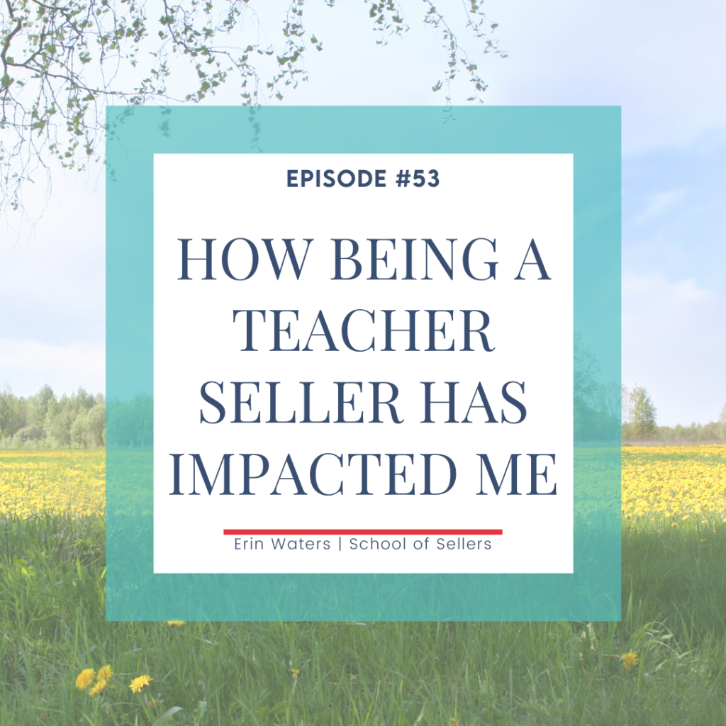 How Being a Teacher Seller Has Impacted Me Erin Waters School of Sellers